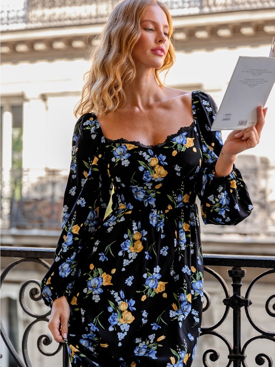 Cupshe Dresses & Skirts - Cupshe For Keeps Floral Maxi Dress Black